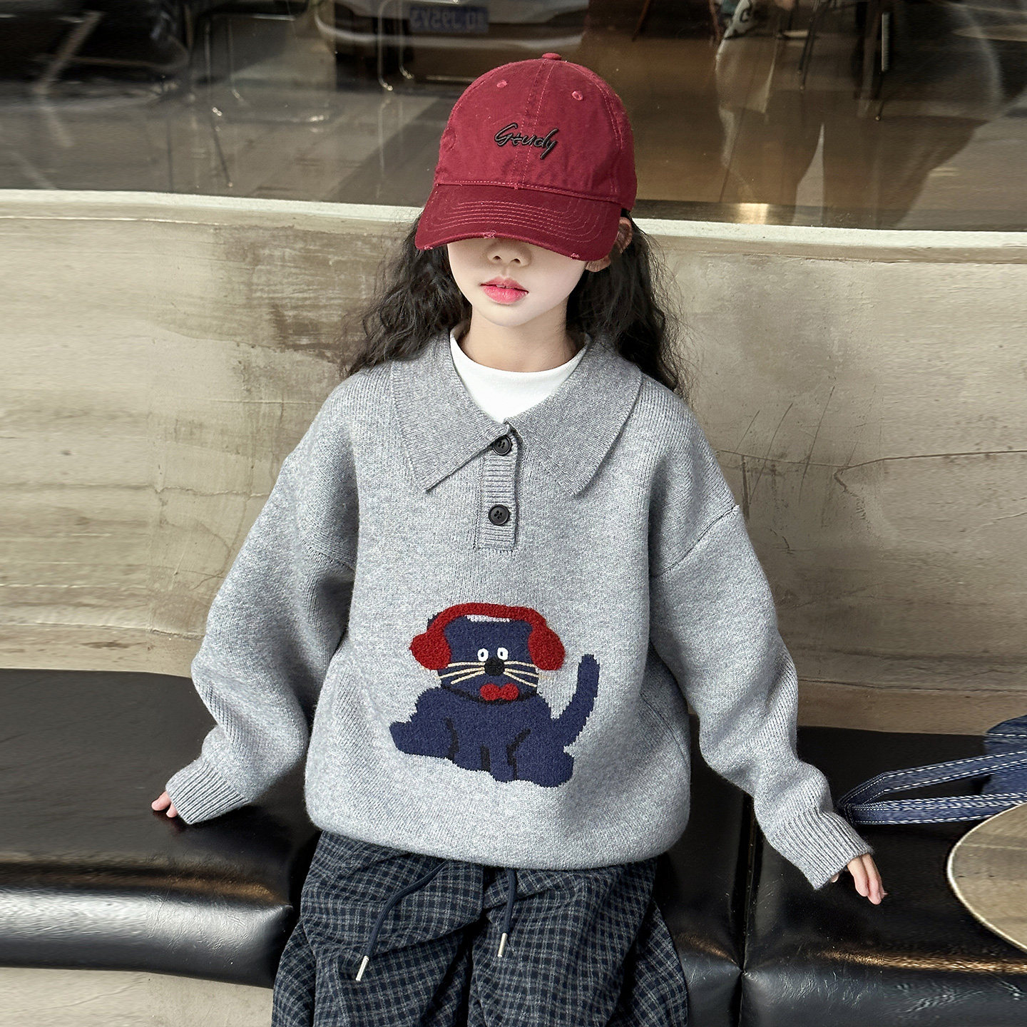 女童冬季加厚针织衫百搭