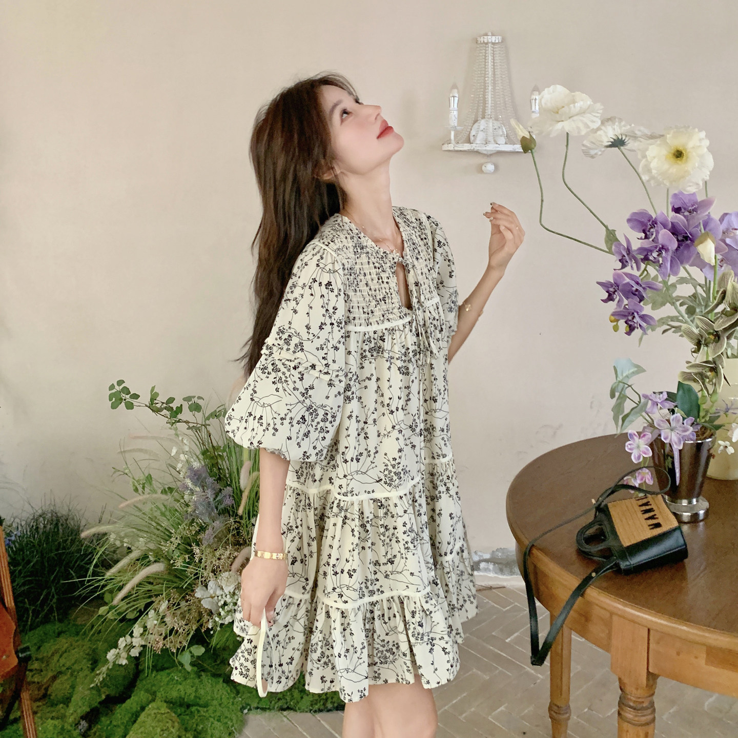 巨好看的碎花连衣裙女2026新款