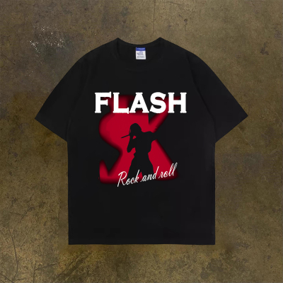 Adonis纯棉300g摇滚印花T恤