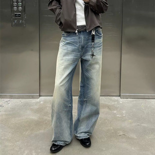 子 牛仔裤 cleanfit 宽松 水洗蓝直筒裤 A字版 牛王 重磅 dongxu