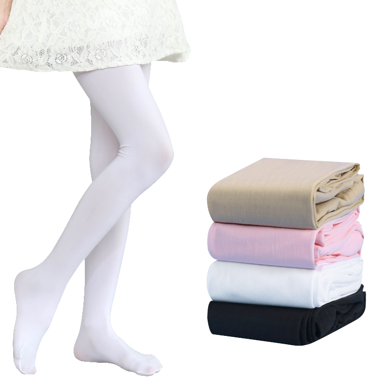 春秋款夏天鹅绒儿童连裤袜女童丝袜打底袜裤宝宝白色舞蹈袜子大童