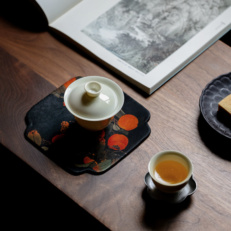 双姊妹中式2025新品布艺方形壶承垫香云纱干泡茶席桌垫中式禅意茶