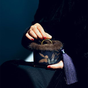 双姊妹布艺复古国风加厚流苏汤婆子暖手脚热水袋铜壶礼物暖被窝