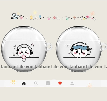 chiikawa适用华为freebuds7i保护套卡通小八保护套FreeClip耳夹4e透明硅胶无线蓝牙壳乌萨奇耳机套freebuds6i