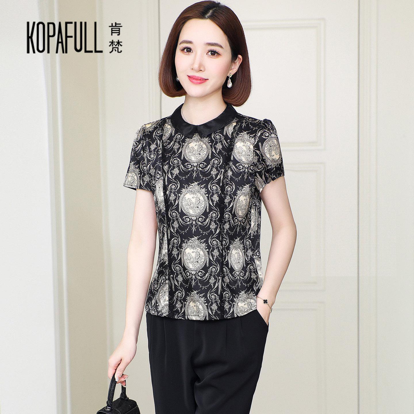 小个子真丝衬衫女短袖2026夏
