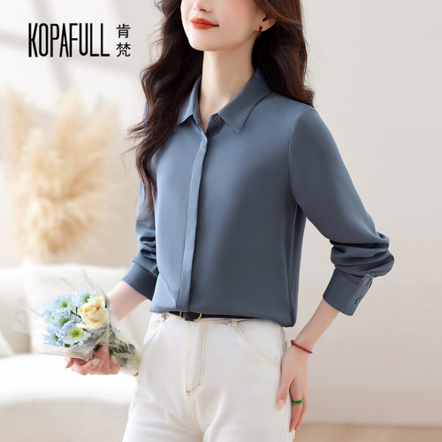 22姆米重磅真丝衬衫女长袖2026秋