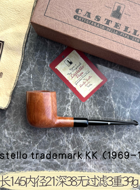 意大利CASTELLO卡斯特罗Trademark KK 军插 石楠木老烟斗
