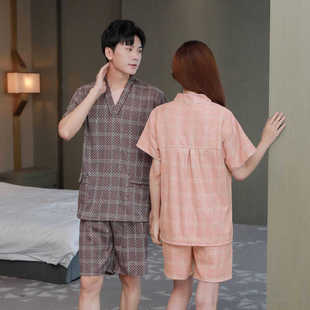 汗蒸服女款胸部双层纯棉桑拿按摩服浴场洗浴服睡衣男士足疗美容服