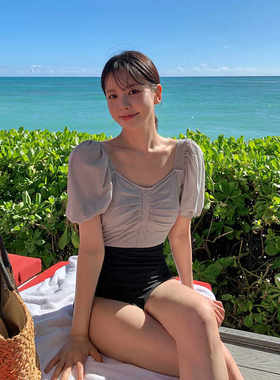 2024新款泳衣女性感连体显瘦遮肚两件套裙式三角海边度假温泉泳装