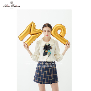 复古娃娃领系带衬衫 赵丽颖同款 英伦学院系列 MP原创经典