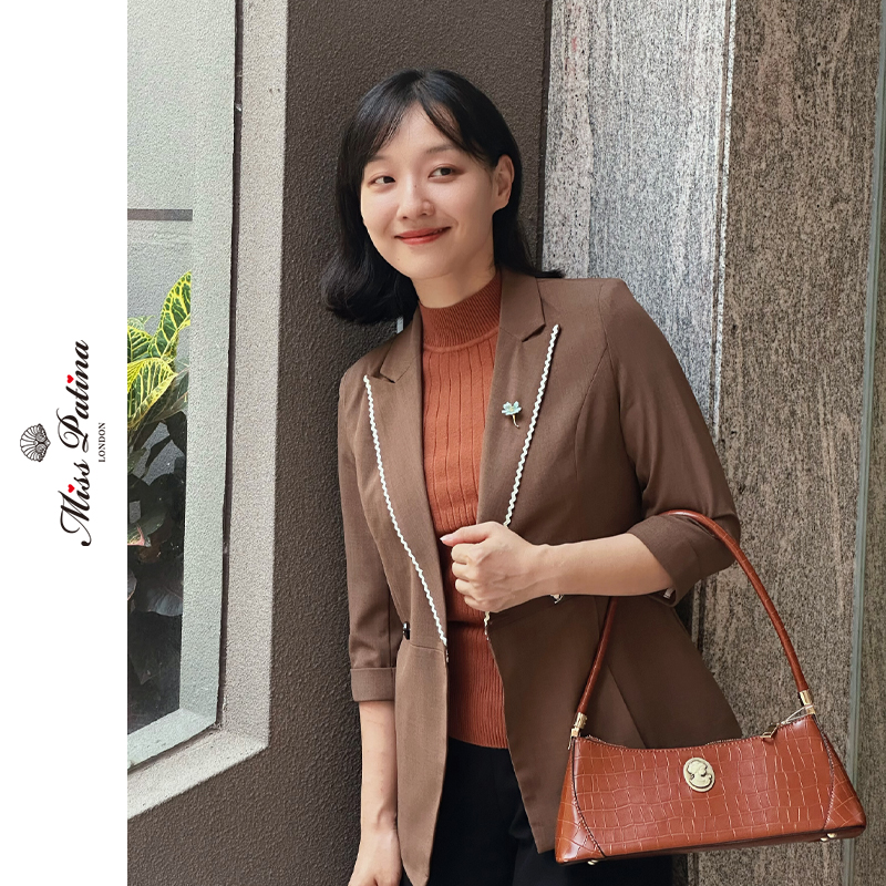 MP简约百搭修身七分袖西装