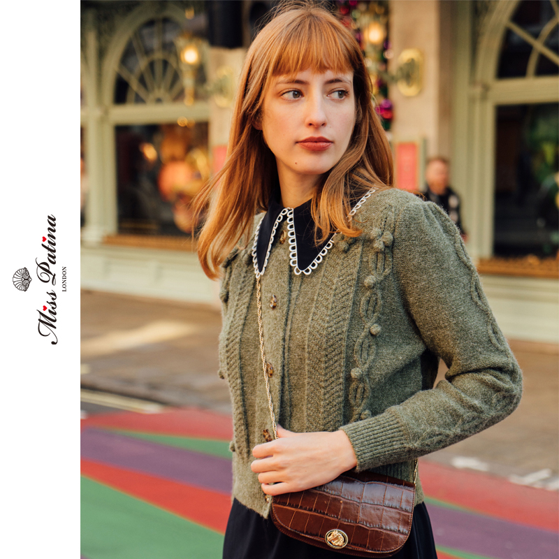 mp针织麻花针织开衫毛衣圣诞