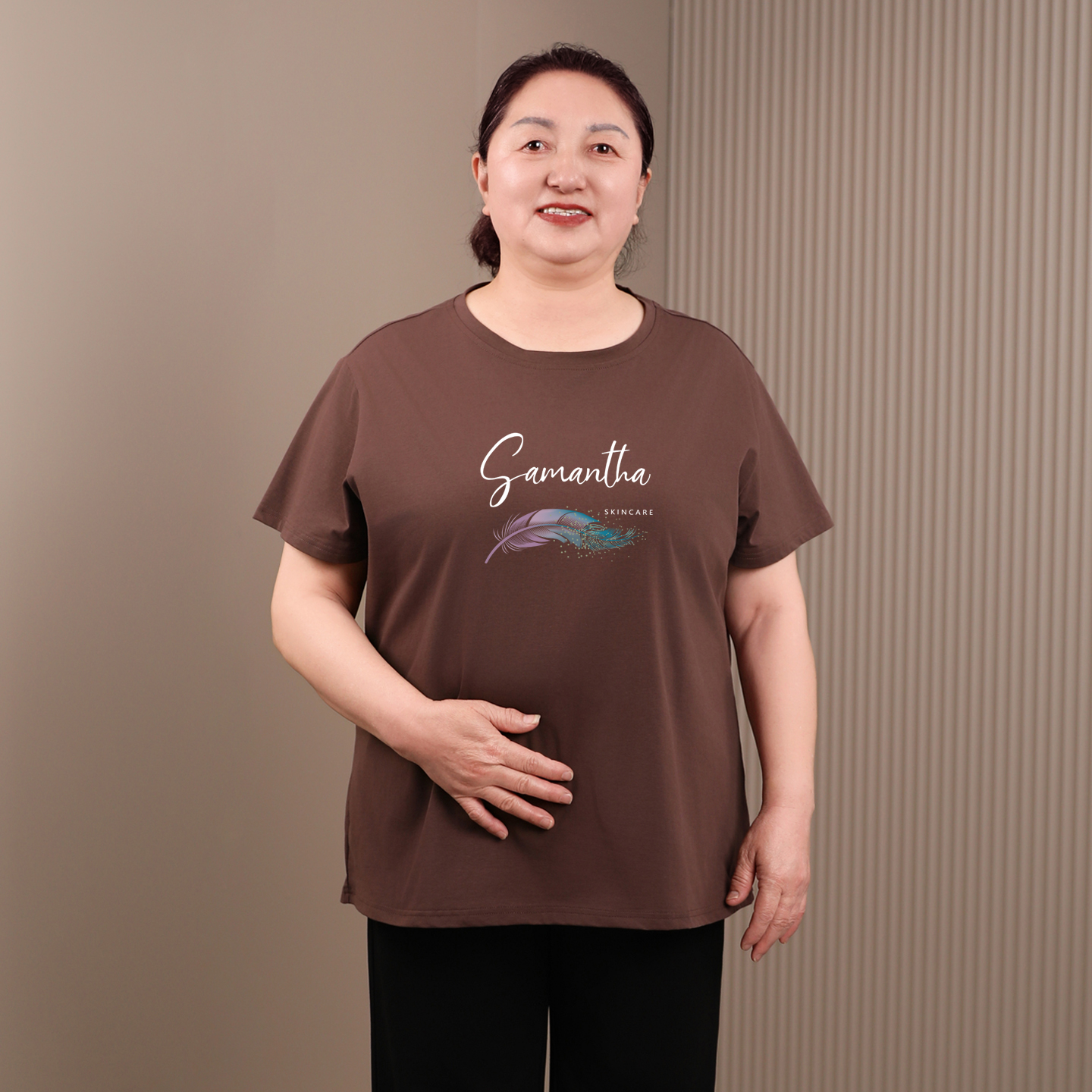 中老年妈妈短袖T恤休闲体恤