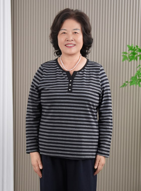 加肥加大宽松遮肚条纹打底衫