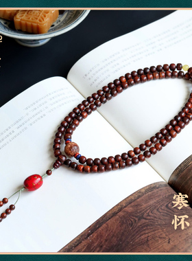 禅木匠海南黄花梨蜜蜡手链