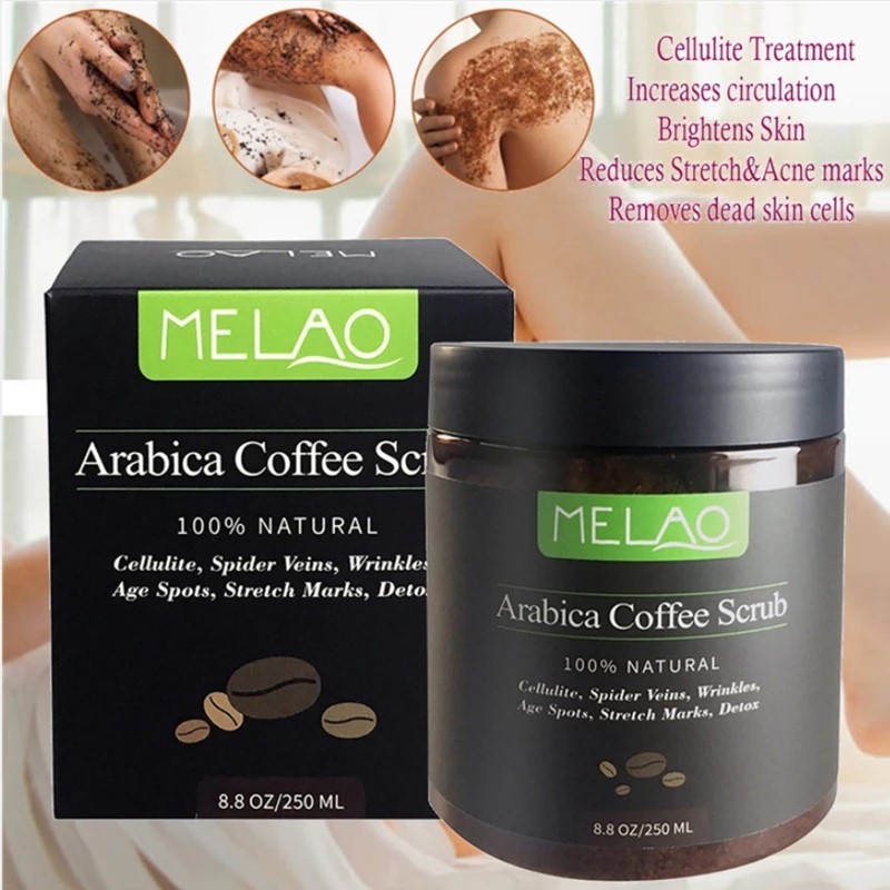 Arabica Coffee Scrub Coconut Oil Body Exfoliating咖啡磨砂膏