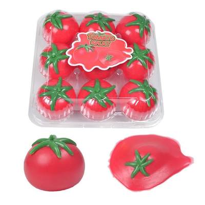 Tomato Squeeze Ball Stress Fidget soft toys Splat Sticky玩具