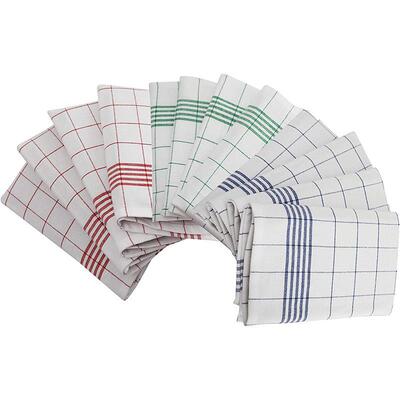 3条kitchen towel厨房毛巾纯棉擦手巾擦杯布擦盘子吸水不掉毛清洁