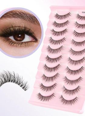 5/10Pairs False Lashes Cat Eye Eyelashes Eyelash Extension 3