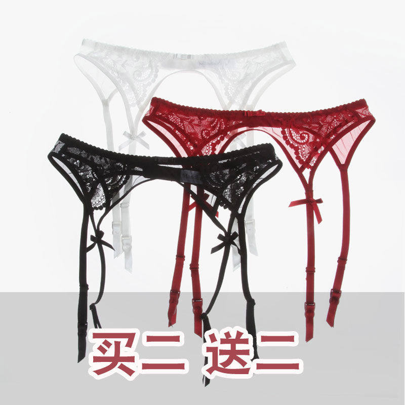 丝带吊袜带可调节大小腰带丝袜长筒袜配件吊带袜蕾丝红色性感情趣