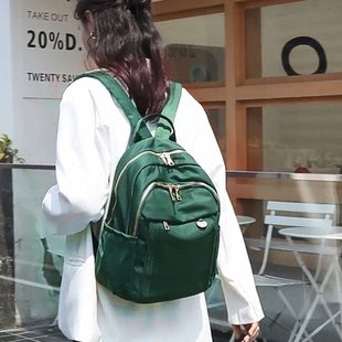 休闲牛津布双肩包女2025新款 大容量电脑背包轻便防水旅行妈妈包