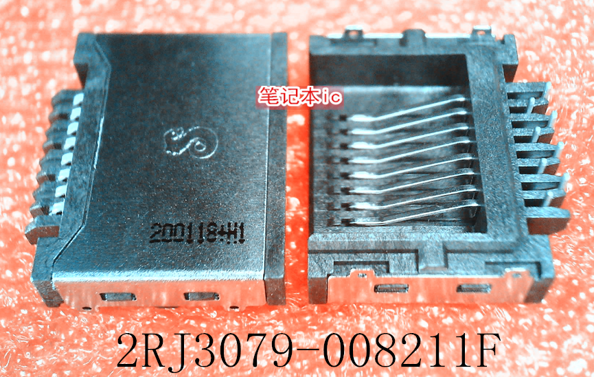 进口信音RJ45上接8P插座半高沉板H3.5镀金连接器2RJ3079-008211F