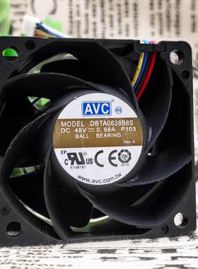AVC/奇宏 DBTA0638B8S 6038 DC 48V 0.68A 6CM 4线双滚珠散热风扇