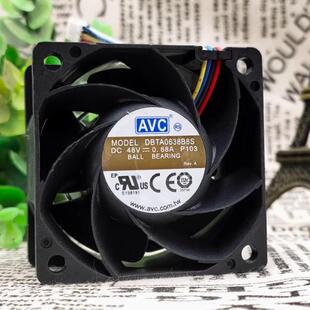 6038 48V AVC 6CM DBTA0638B8S 0.68A 4线双滚珠散热风扇 奇宏