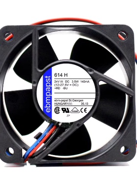 原装德国ebmpapst TYP 614H 24V 3.8W 614GHS 24V 3.5W 三线 风扇