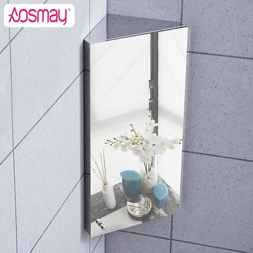 澳思美浴室不锈钢三角镜柜箱浴