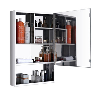 澳思美浴室镜柜不锈钢挂墙式带置物架小户型洗手间化妆镜箱镜子
