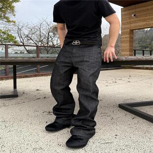 2025原牛复古vintage黑水洗重磅646赤耳丹宁13oz微喇百搭牛仔裤