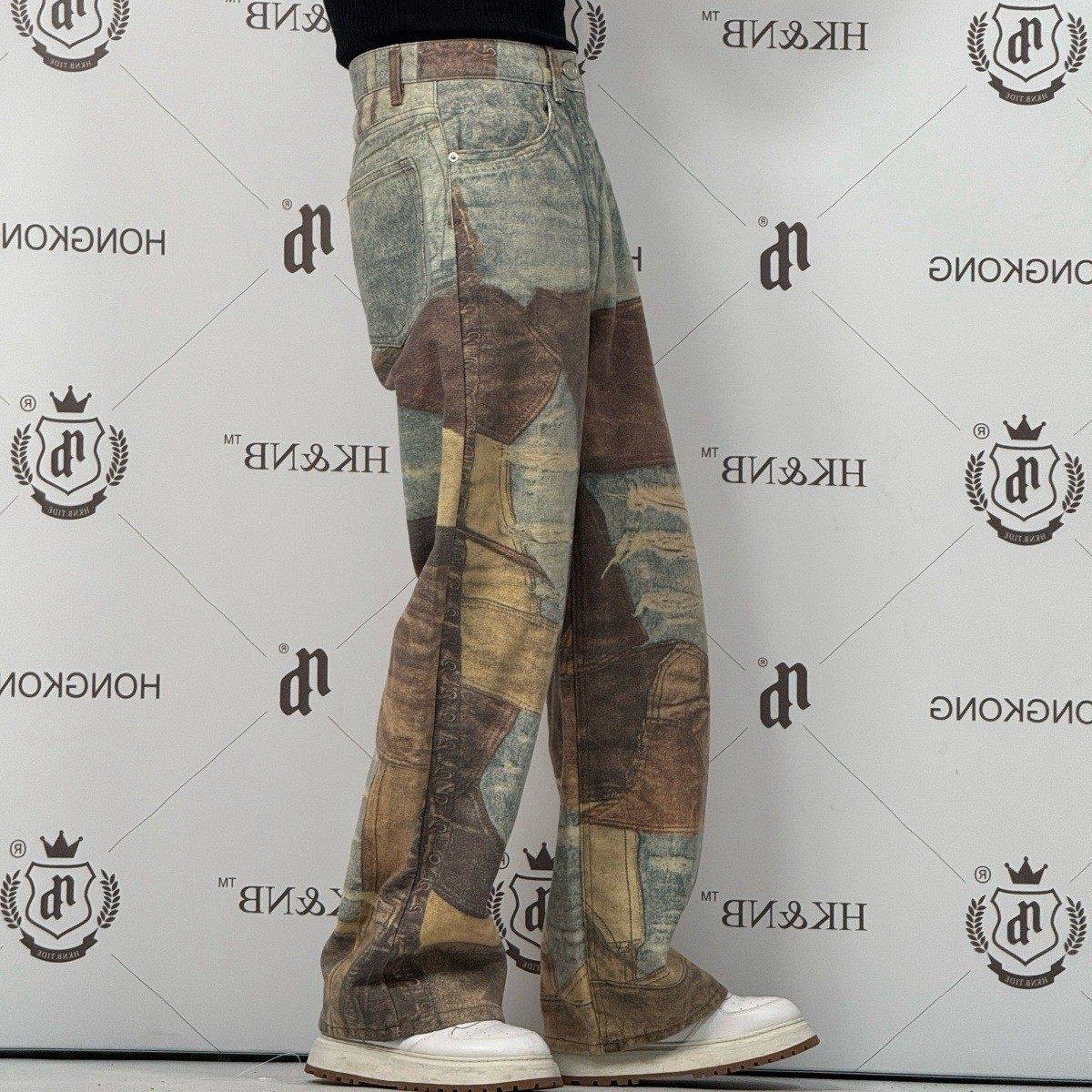 2026潮牌艺术家系列四季百搭情侣潮流时尚数码直喷直筒牛仔裤,男装,牛仔裤,淘宝优惠券,粉丝福利购,淘宝优惠卷