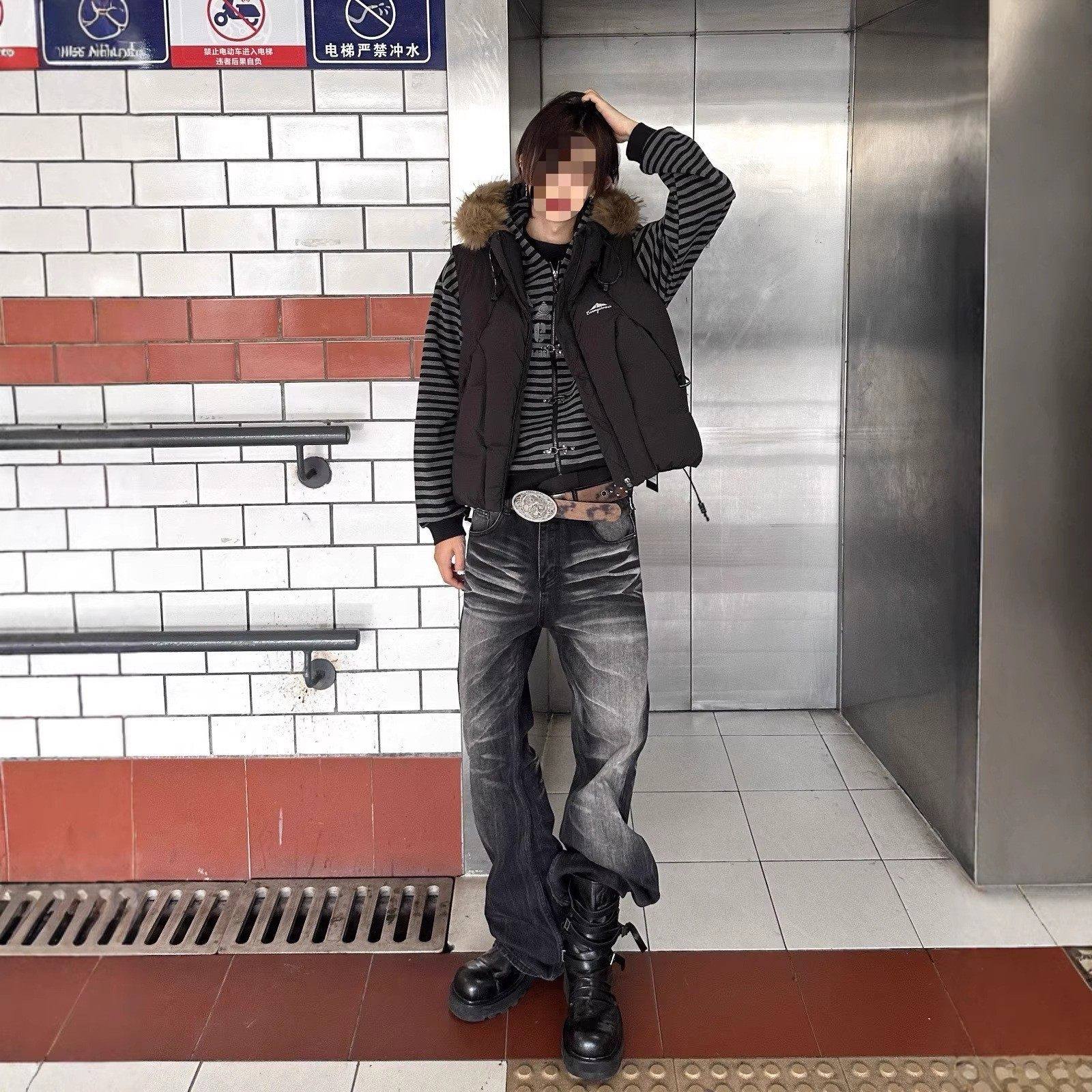 2026做旧水洗猫须微喇修身cleanfit复古牛仔裤休闲长裤,男装,牛仔裤,淘宝优惠券,粉丝福利购,淘宝优惠卷