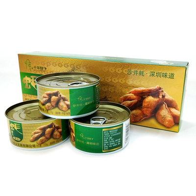 迎新年深圳特产沙井蚝罐头营养