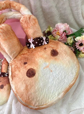 可爱毛绒LOLITA 焦糖兔子 手提斜跨包 今天不来一个吗