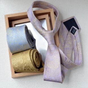 休闲花纹领带高级感手打结百搭JK制服衬衫女男文艺风意式新颖奢华