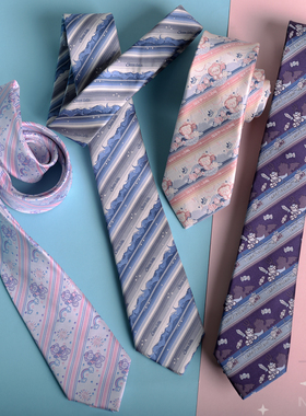 【霖悦君】原创JK领带制服配饰 jk衬衫领结甜美提花手打dk百搭 正