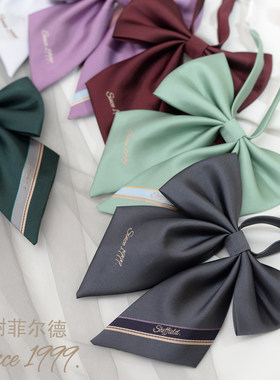 原创风谢菲尔德斜角jk领结时尚潮