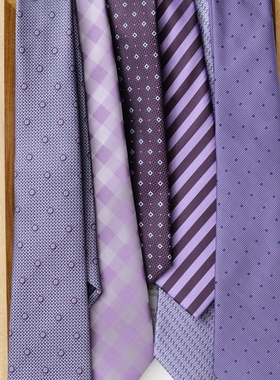 浪漫紫色调领带复古休闲高级感手系韩版西装衬衫配饰女男文艺优雅