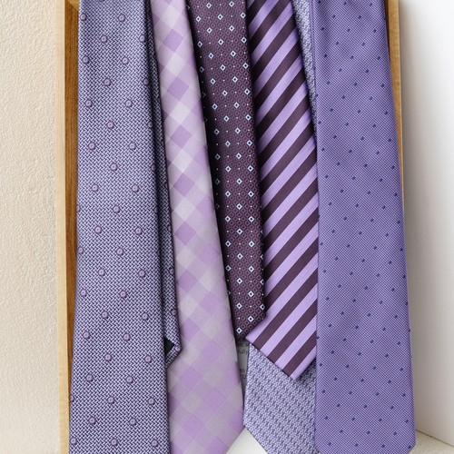 浪漫紫色调领带复古休闲高级感