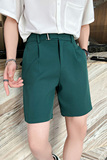 社会小伙夏季男生直筒短裤通勤休闲高腰纯色休闲裤C203-6689-P58，男装牛仔裤，电商C208