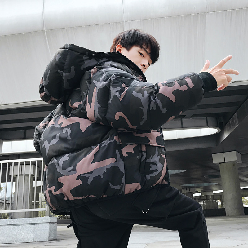 棉衣男潮牌迷彩冬装羽绒棉加厚外套男面包服棉袄055P160188,男装棉衣,电商C208