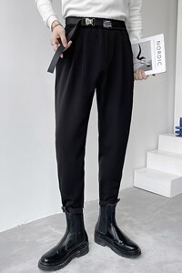 抖音直播魔术贴轻熟风休闲西裤男高品质潮流宽松裤子C203-6668P58图片