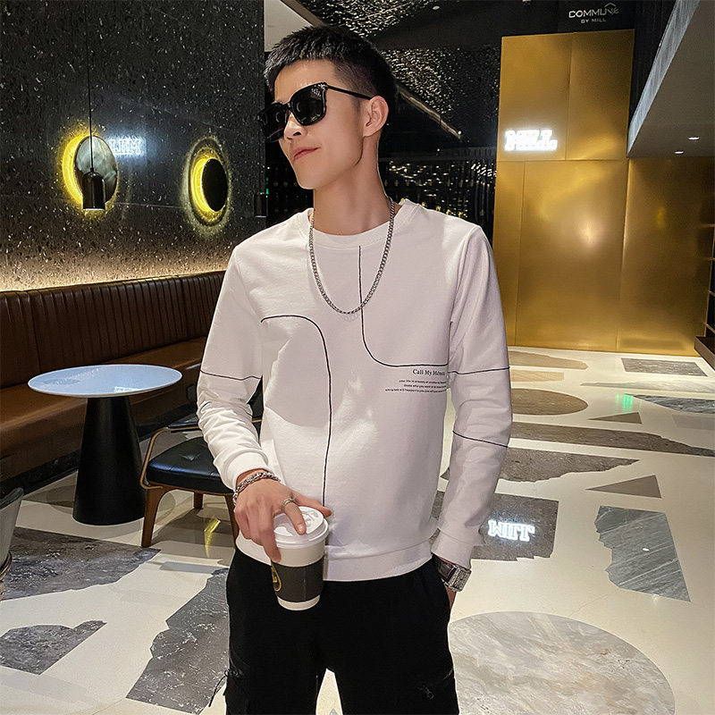 社会小伙春季男士套头纯色卫衣长袖圆领休闲上衣男C203-5212-P58，男装卫衣，电商C208