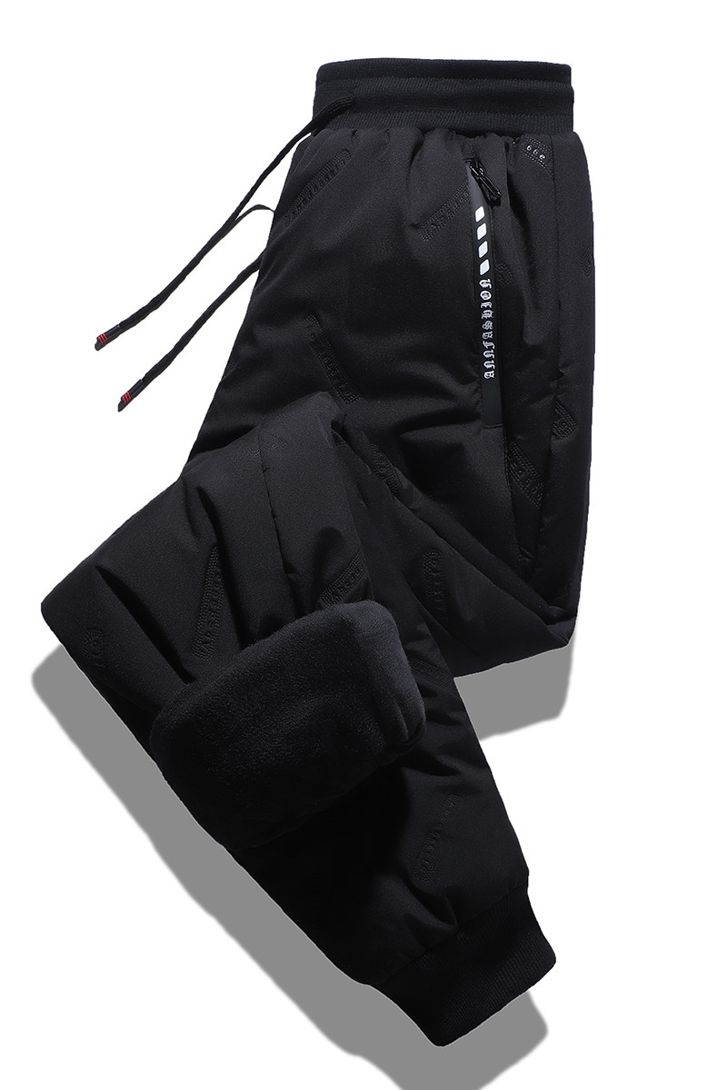 冬季男士新款加绒加厚休闲裤压花纯色长裤子C203-6667-P68控98,男装卫衣,电商C208