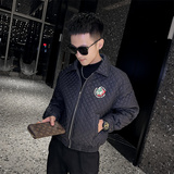 菱形格棉衣男冬季2025新款夹克棉服男款韩版潮流外套1066-P98，男装夹克，电商C208