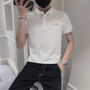 高端印花polo衫男士潮流短袖T恤2026夏季新款商务休闲翻领8802图片