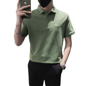 青少年夏季半袖绣花Polo衫时尚百搭男士修身短袖t恤C203-8816-P58图片