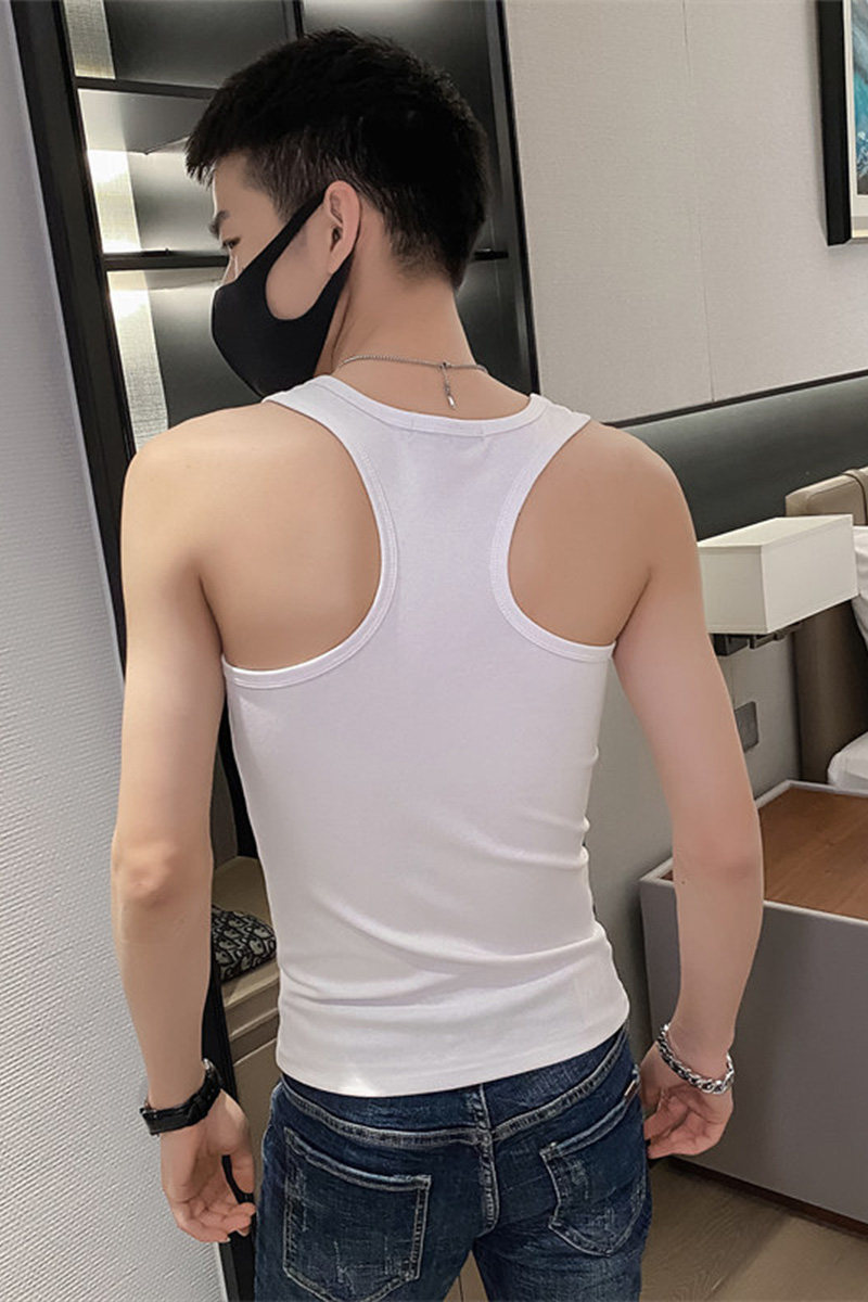 社会小伙夏季男生无袖背心圆领休闲纯色针织T恤男C203-5271-特P18,男装背心/马甲,电商C208